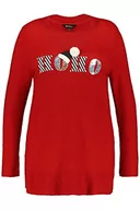 Swetry damskie - Ulla Popken Sweter damski, Riot Red, 42 Duże Rozmiary - miniaturka - grafika 1