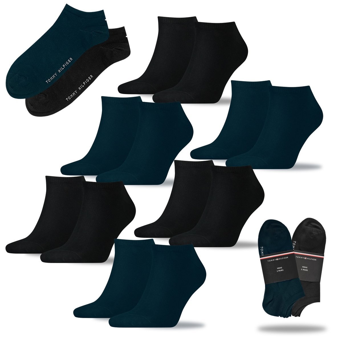 TOMMY HILFIGER Zestaw Skarpet Męskich Stopki 023 Bawełna 6 par Rozmiar 39/42