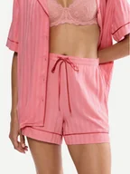Piżamy damskie - Triumph Szorty piżamowe Amourette Jacquard 10227207 Różowy Regular Fit - miniaturka - grafika 1