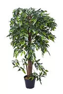 Sztuczne drzewka - GreenBrokers Sztuczna figa do płaczącej wysokiej jakości sztuczny Ficus 120 cm roślina doniczkowa - miniaturka - grafika 1