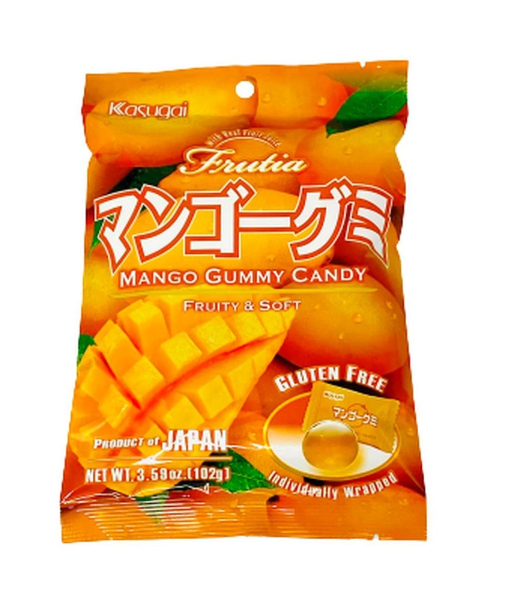 FRUTIA MANGO GUMMY CANDY - JAPOŃSKIE ŻELKI MANGO, KASUGAI 102g