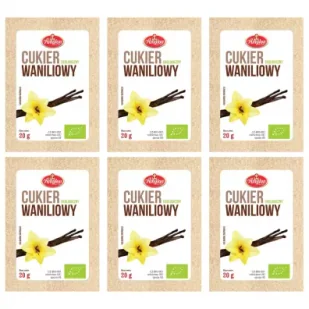 Amylon Cukier waniliowy Zestaw 6 x 20 g Bio - Dodatki do ciast w proszku - miniaturka - grafika 1