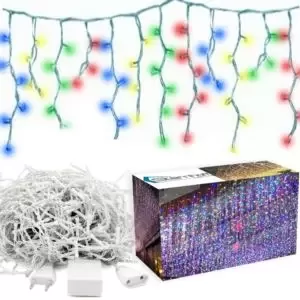 Sople lampki 500LED kurtyny świetlne Wielokolorowe - Oświetlenie świąteczne - miniaturka - grafika 1
