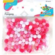Zabawki kreatywne - Pompony poliestrowe 10mm mix 120szt - Titanum - miniaturka - grafika 1