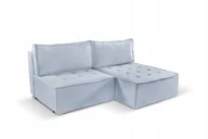 Narożniki - Sofa w kształcie L mini Bohoo narożnik tkanina Raven jasnoszary prawy - miniaturka - grafika 1