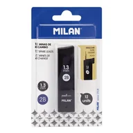 Przybory szkolne - MILAN Grafity  2B 1,3 mm do ołówków automatycznych 12 szt. blister - miniaturka - grafika 1