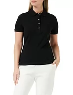 Koszulki i topy damskie - Lacoste Damska koszulka polo Slim Fit, czarny, 32 - miniaturka - grafika 1