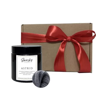 Swicks, Zestaw prezentowy Świeca sojowa, zapach Astrid, w pudełku, 120 ml - Świece - miniaturka - grafika 1