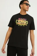 Koszulki męskie - Diesel t-shirt bawełniany męski kolor czarny z nadrukiem - miniaturka - grafika 1