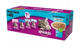 Whiskas Saszetka Galaretka Selection Ryba 40x100g mokra karma dla kotów dorosłych 40 x 100 g - Mokra karma dla kotów - miniaturka - grafika 1