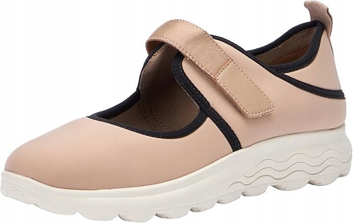 Geox Damskie Lekkie Półbuty Na Rzepy Brązowe Casual 41 Jkl