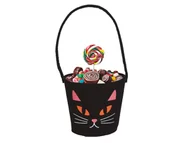 Halloween - Filcowe wiaderko Czarny Kot - 1 szt. - miniaturka - grafika 1