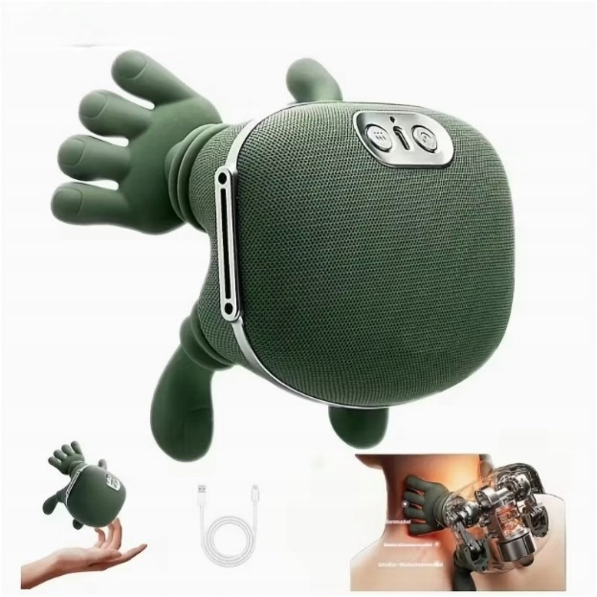 Bioniczny Masażer Szyi i Ramion Podgrzewany Masażer Pleców Elektryczny