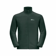 Bluzy męskie - Męska bluza polarowa Jack Wolfskin TAUNUS FZ M black olive/black olive - S - miniaturka - grafika 1