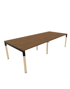 Stół konferencyjny CS5040 I-LEG LWM T2 280 x120 cm, duży, prostokątny, z drewnianymi nogami - Stoły i stoliki do biura - miniaturka - grafika 1