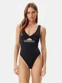 Stroje kąpielowe - Calvin Klein Swimwear Strój kąpielowy KW0KW02746 Czarny - miniaturka - grafika 1