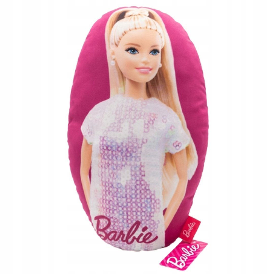 Poduszka Barbie Kształtka Licencyjna Różowa Dekoracja Pokoju Dziecka