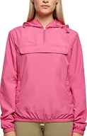 Kurtki damskie - Urban Classics Damska kurtka wiatrówka w połowie sezonu, kieszeń kangurka, elastyczne mankiety, kaptur i talia, kołnierz z suwakiem, 100% poliester, vintage, niebieski, rozmiar, Różowy, L - miniaturka - grafika 1