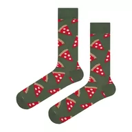 Skarpetki męskie - Skarpety kolorowe zielone w pizze EM 11 - EM Men's Accessories - miniaturka - grafika 1
