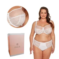 Biustonosze - Biustonosz z koronką Soft Tonia MAXI 1253 miękki biały  95G - miniaturka - grafika 1