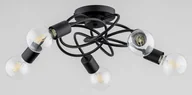 Lampy sufitowe - Maxis lampa sufitowa 5xE27 czarna 63198 - miniaturka - grafika 1