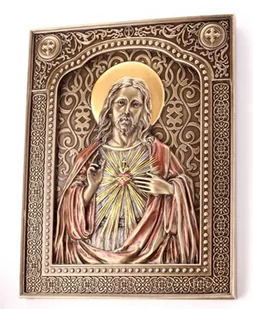 Serce Jezusa Ikona Obraz Płaskorzeźba Veronese - Dewocjonalia - miniaturka - grafika 1