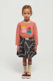Bluzki dla dziewczynek - Bobo Choses longsleeve bawełniany dziecięcy kolor pomarańczowy - grafika 1