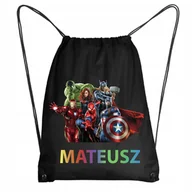 Plecaki worki - Worek Szkolny Workoplecak WF Do Przedszkola Szkoły HULK AVENGERS + IMIĘ - miniaturka - grafika 1