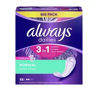 Wkładki higieniczne - ALWAYS DAILIES FRESH & PROTECT NORMAL FRESH SCENT WKŁADKI HIGIENICZNE 58 SZTUK - miniaturka - grafika 1