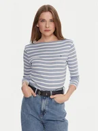 Bluzki damskie - Tommy Hilfiger Bluzka WW0WW40589 Błękitny Regular Fit - miniaturka - grafika 1