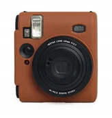 Torby fotograficzne i futerały - Futerał Etui Pokrowiec Case Silikon Do Fuji Fujifilm Instax Mini 99 Brązowy - miniaturka - grafika 1