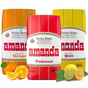 Zestaw Yerba Mate Amanda 3x500g 1,5kg (MIX - SMAKÓW) - Yerba Mate - miniaturka - grafika 1
