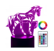 Lampy stojące - Lampka Nocna z Imieniem 3D LED Grawer Koń - miniaturka - grafika 1