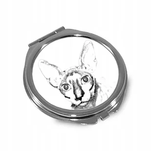Kot cornish rex Lusterko kieszonkowe składane - Lusterka do makijażu - miniaturka - grafika 1