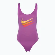 Stroje kąpielowe - Strój pływacki jednoczęściowy damski Nike Multi Logo U-Back - miniaturka - grafika 1