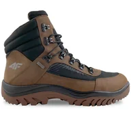 Buty trekkingowe męskie - Męskie Buty 4F Skórzane Trekking OBMH253 45 - miniaturka - grafika 1