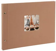 Albumy fotograficzne - goldbuch Album na zdjęcia, len, orzech laskowy, 39 x 31 cm - miniaturka - grafika 1