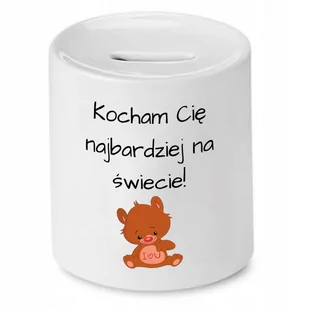 SKARBONKA DLA CHŁOPAKA KOCHAM CIĘ NAJBARDZIEJ NA z Nadrukiem ze Zdjęciem - Skarbonki - miniaturka - grafika 1