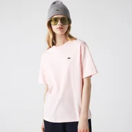 Koszulki i topy damskie - Damska Koszulka z krótkim rękawem LACOSTE TEE-SHIRT & TURTLE NECK SHIRT TF5441.T03 – Różowy - miniaturka - grafika 1