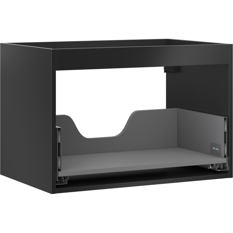 Mexen Box-A korpus szafki podumywalkowej 70 cm, 1 szuflada, czarny mat - 91AX0-0700-470-1-71