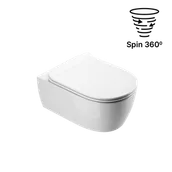 Miski WC - Excellent Doto D 54 Spin 360 miska WC wisząca, bezrantowa, biały połysk - miniaturka - grafika 1