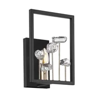 Lampy ścienne - Zuma Line Caroline kinkiet 1x40W czarny mat/złoty W0541-01A-SDAC - miniaturka - grafika 1
