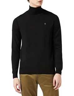 G-STAR RAW Premium Core Mock Żółw Knit Ls Bluza męska, czarny, złoty, srebrny, XXL - Bluzy męskie - miniaturka - grafika 1