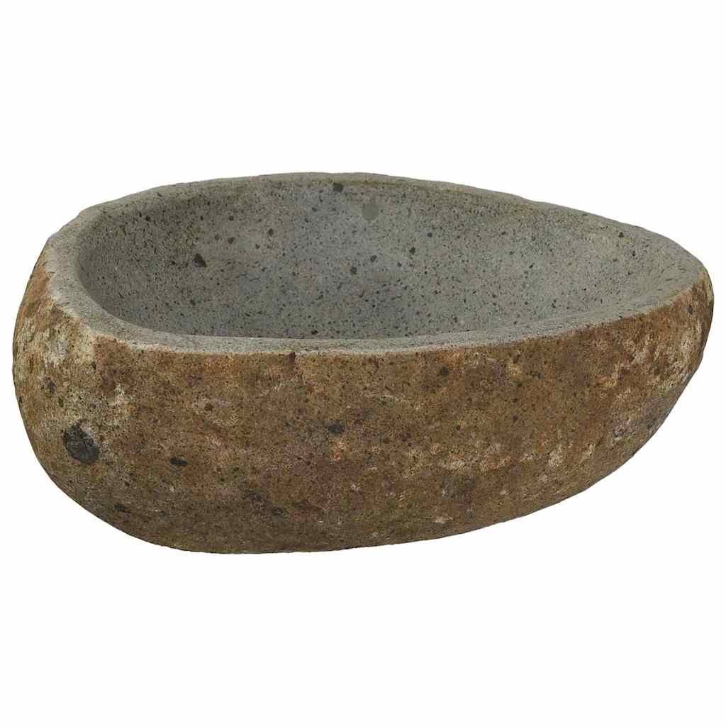 vidaXL Umywalka Jasnoszary (30-37) x (25-30) x 12 cm Kamień rzeczny