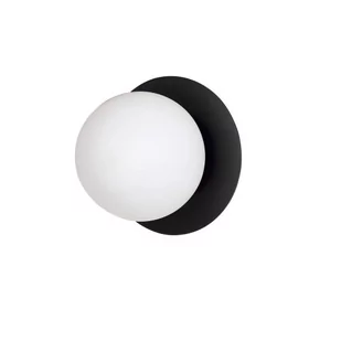 Emibig MINERVA K1 BLACK 612/K1 szklano metalowy czarny kinkiet EM612/K1 - Lampy ścienne - miniaturka - grafika 1