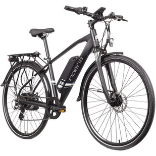 Rower elektryczny INDIANA E-Trekking 1.0 M17 28 cali męski Czarno-niebieski - Rowery elektryczne - miniaturka - grafika 1
