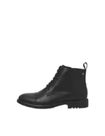 Półbuty męskie - JACK & JONES Jfwbarbican Pu Boot męskie buty sznurowane, antracytowy, 44 EU - miniaturka - grafika 1