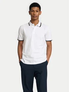 Selected Homme Polo 16095852 Biały Slim Fit - Koszulki męskie - miniaturka - grafika 1