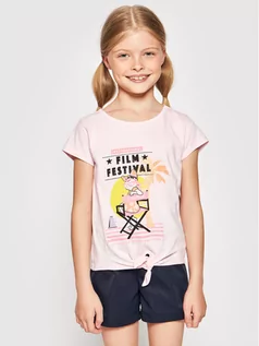 Koszulki dla dziewczynek - Billieblush T-Shirt U15852 Różowy Regular Fit - grafika 1