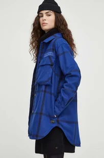 G-Star Raw kurtka koszulowa kolor niebieski przejściowa oversize - Kurtki damskie - miniaturka - grafika 1